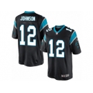 Men's Nike Carolina Panthers #12 Charles Johnson Limited Black Team Color NFL Jersey