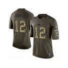 Men's Nike Carolina Panthers #12 Charles Johnson Limited Green Salute to Service NFL Jersey