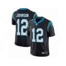 Men's Nike Carolina Panthers #12 Charles Johnson Vapor Untouchable Limited Black Team Color NFL Jersey