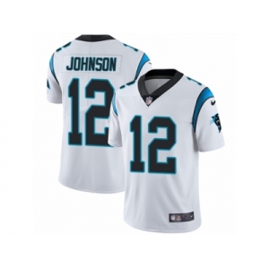 Men's Nike Carolina Panthers #12 Charles Johnson Vapor Untouchable Limited White NFL Jersey