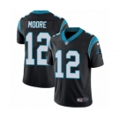 Men's Nike Carolina Panthers #12 DJ Moore Black Team Color Vapor Untouchable Limited Player NFL Jersey