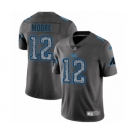 Men's Nike Carolina Panthers #12 DJ Moore Gray Static Vapor Untouchable Limited NFL Jersey