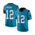 Men's Nike Carolina Panthers #12 DJ Moore Limited Blue Rush Vapor Untouchable NFL Jersey