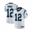 Men's Nike Carolina Panthers #12 DJ Moore White Vapor Untouchable Limited Player NFL Jersey