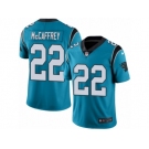 Men's Nike Carolina Panthers #22 Christian McCaffrey Limited Blue Rush NFL Jersey