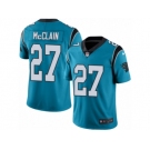 Men's Nike Carolina Panthers #27 Robert McClain Limited Blue Rush NFL Jersey