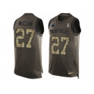 Men's Nike Carolina Panthers #27 Robert McClain Limited Green Salute to Service Tank Top NFL Jersey