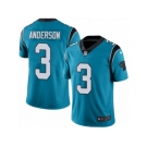 Men's Nike Carolina Panthers #3 Derek Anderson Limited Blue Rush NFL Jersey