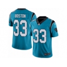 Men's Nike Carolina Panthers #33 Tre Boston Limited Blue Rush NFL Jersey