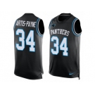 Men's Nike Carolina Panthers #34 Cameron Artis-Payne Limited Black Player Name & Number Tank Top NFL Jersey