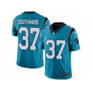 Men's Nike Carolina Panthers #37 Dezmen Southward Limited Blue Rush NFL Jersey