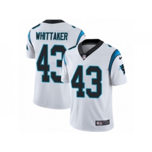 Men's Nike Carolina Panthers #43 Fozzy Whittaker Vapor Untouchable Limited White NFL Jersey