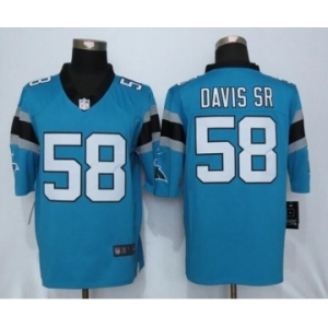 Men's Nike Carolina Panthers #58 Thomas Davis Blue Limited Jerseys