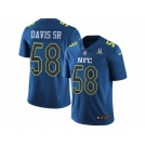 Men's Nike Carolina Panthers #58 Thomas Davis Limited Blue 2017 Pro Bowl NFL Jersey