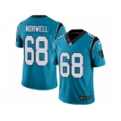 Men's Nike Carolina Panthers #68 Andrew Norwell Limited Blue Rush NFL Jersey