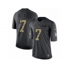 Men's Nike Carolina Panthers #7 Harrison Butker Limited Black 2016 Salute to Service NFL Jersey