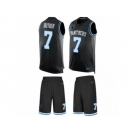 Men's Nike Carolina Panthers #7 Harrison Butker Limited Black Tank Top Suit NFL Jersey