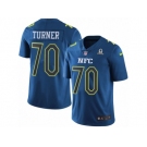 Men's Nike Carolina Panthers #70 Trai Turner Limited Blue 2017 Pro Bowl NFL Jersey