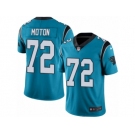 Men's Nike Carolina Panthers #72 Taylor Moton Limited Blue Rush NFL Jersey