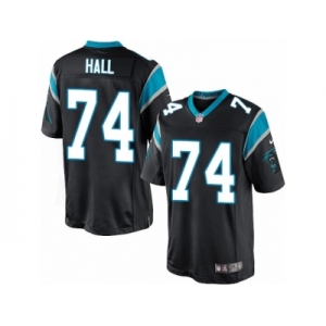 Men's Nike Carolina Panthers #74 Daeshon Hall Limited Black Team Color NFL Jersey