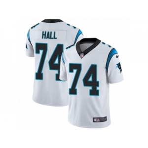 Men's Nike Carolina Panthers #74 Daeshon Hall Vapor Untouchable Limited White NFL Jersey