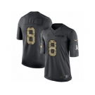 Men's Nike Carolina Panthers #8 Andy Lee Limited Black 2016 Salute to Service NFL Jersey