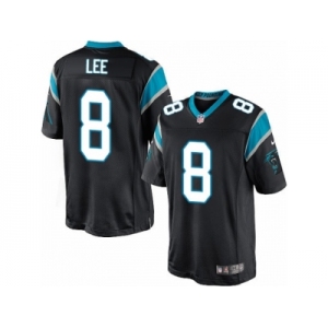 Men's Nike Carolina Panthers #8 Andy Lee Limited Black Team Color NFL Jersey