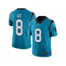 Men's Nike Carolina Panthers #8 Andy Lee Limited Blue Rush NFL Jersey