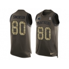 Men's Nike Carolina Panthers #80 Scott Simonson Limited Green Salute to Service Tank Top NFL Jersey