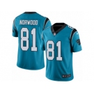 Men's Nike Carolina Panthers #81 Kevin Norwood Limited Blue Rush NFL Jersey