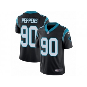 Men's Nike Carolina Panthers #90 Julius Peppers Vapor Untouchable Limited Black Team Color NFL Jersey