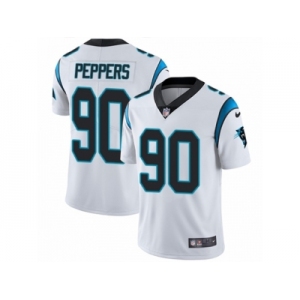 Men's Nike Carolina Panthers #90 Julius Peppers Vapor Untouchable Limited White NFL Jersey