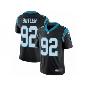 Men's Nike Carolina Panthers #92 Vernon Butler Vapor Untouchable Limited Black Team Color NFL Jersey