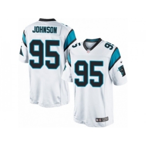 Men's Nike Carolina Panthers #95 Charles Johnson Limited White NFL Jersey