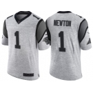 Nike Carolina Panthers #1 Cam Newton 2016 Gridiron Gray II Men's NFL Limited Jersey