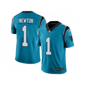 Nike Carolina Panthers #1 Cam Newton Blue Men's Stitched NFL Limited Rush Jersey