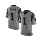 Nike Carolina Panthers #1 Cam Newton Gridiron Gray jerseys(Limited)