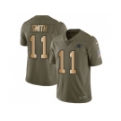 Nike Carolina Panthers #11 Torrey Smith Olive Gold Men Stitched NFL Limited 2017 Salute To Service Jersey