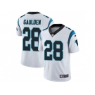 Nike Carolina Panthers #28 Rashaan Gaulden White Men Stitched NFL Vapor Untouchable Limited Jersey