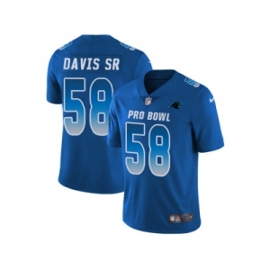 Nike Carolina Panthers #58 Thomas Davis Sr Royal Men Stitched NFL Limited NFC 2018 Pro Bowl Jersey