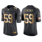 Nike Carolina Panthers #59 Luke Kuechly Anthracite 2016 Christmas Day Gold Men's NFL Limited Salute to Service Jersey