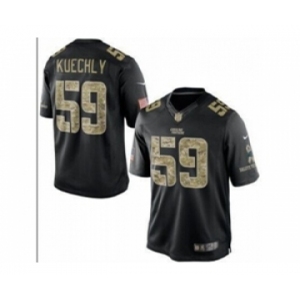 Nike Carolina Panthers #59 Luke Kuechly Black Salute to Service Jerseys(Limited)