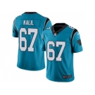 Nike Carolina Panthers #67 Ryan Kalil Blue Men's Stitched NFL Limited Rush Jersey