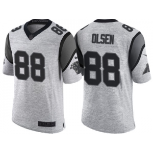 Nike Carolina Panthers #88 Greg Olsen 2016 Gridiron Gray II Men's NFL Limited Jersey