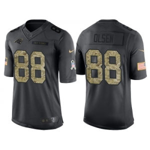 Nike Carolina Panthers #88 Greg Olsen Men's Stitched Black NFL Salute to Service Limited Jerseys