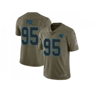 Nike Carolina Panthers #95 Dontari Poe Olive Men Stitched NFL Limited 2017 Salute To Service Jersey