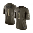 nike nfl jerseys carolina panthers #1 newton army green[nike Limited Salute To Service]