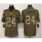 nike nfl jerseys carolina panthers #24 norman army green[nike Limited Salute To Service]