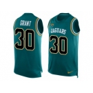 Men Nike Jacksonville Jaguars #30 Corey Grant Limited Teal Green Player Name & Number Tank Top NFL Jersey