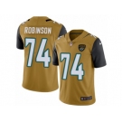 Men Nike Jacksonville Jaguars #74 Cam Robinson Limited Gold Rush Vapor Untouchable NFL Jersey